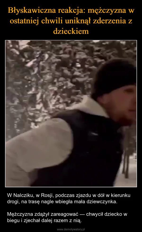 Błyskawiczna reakcja: mężczyzna w ostatniej chwili uniknął zderzenia z dzieckiem