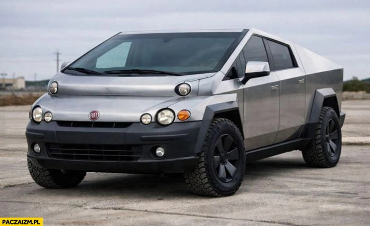 
    Tesla Cybertruck Fiat Multipla przeróbka