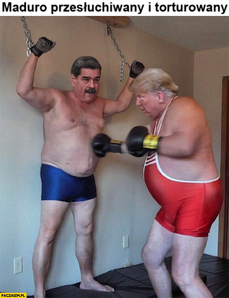 Maduro przesłuchiwany i torturowany Trump bokser przeróbka
