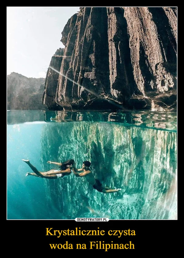 Krystalicznie czysta woda na Filipinach