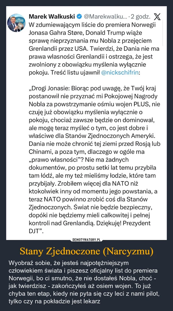 
    Stany Zjednoczone (Narcyzmu)