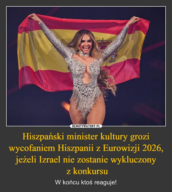 
    Hiszpański minister kultury grozi wycofaniem Hiszpanii z Eurowizji 2026, jeżeli Izrael nie zostanie wykluczony z konkursu
