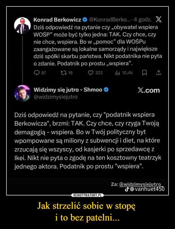 Jak strzelić sobie w stopę i to bez patelni...