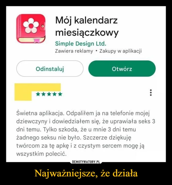 
    Najważniejsze, że działa