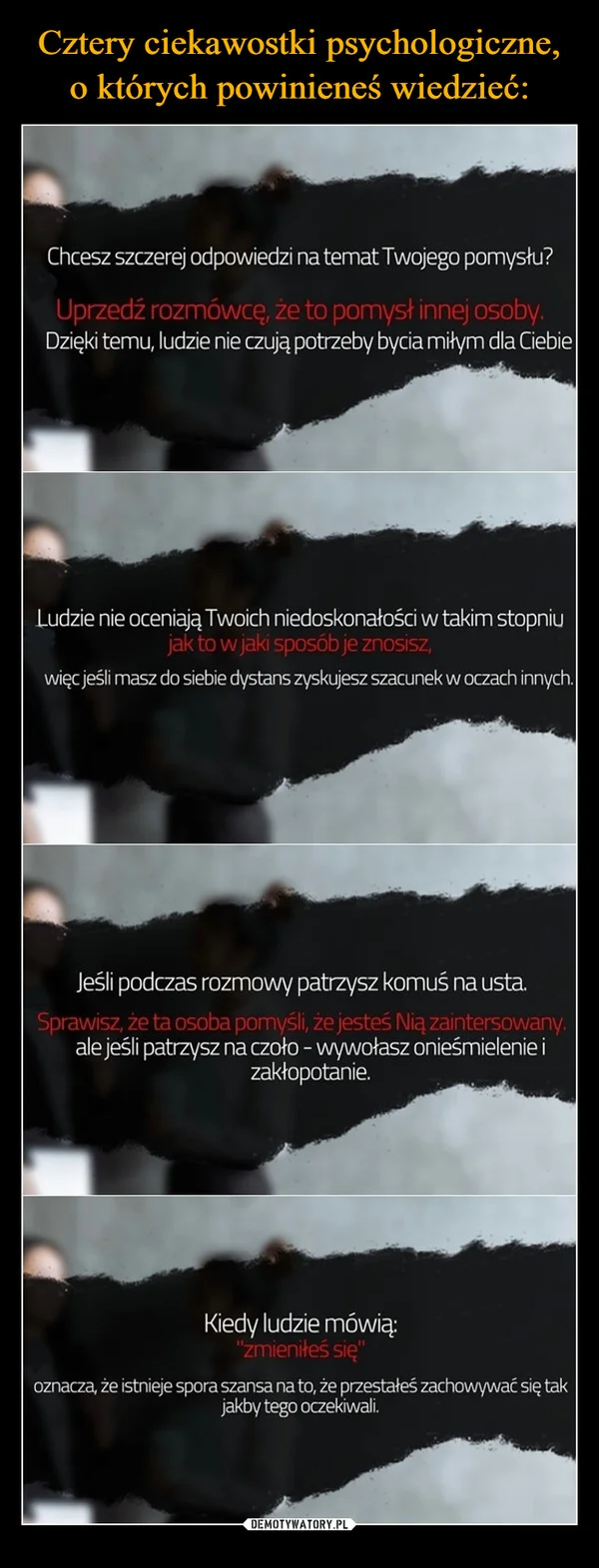 Cztery ciekawostki psychologiczne, o których powinieneś wiedzieć: