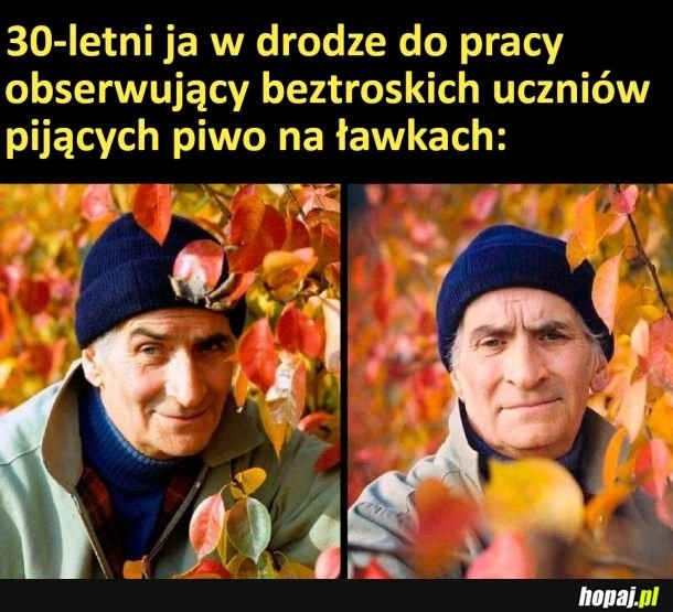 Z nostalgią człowiek zerka