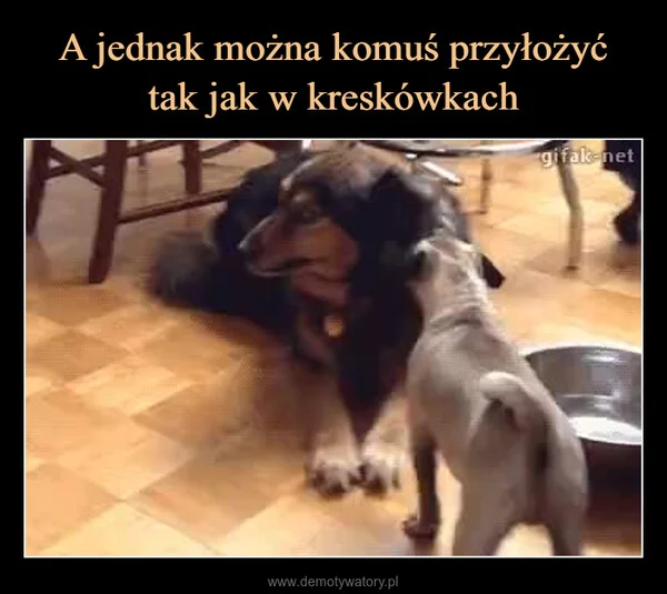 A jednak można komuś przyłożyć tak jak w kreskówkach