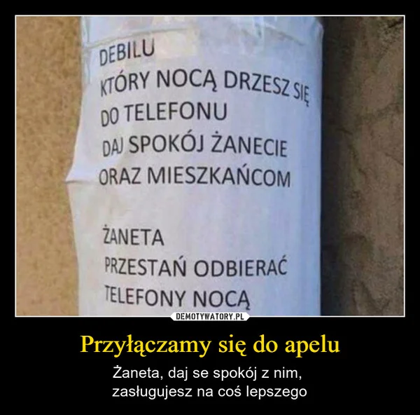 Przyłączamy się do apelu