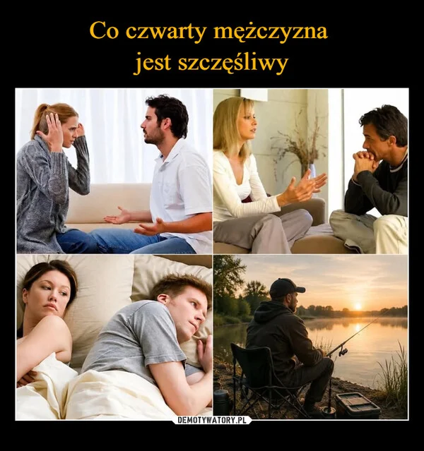 
    Co czwarty mężczyzna jest szczęśliwy