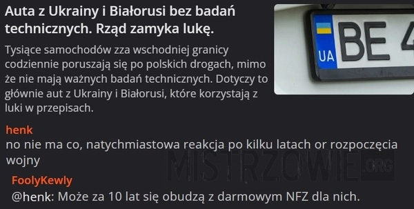 Bez badań technicznych