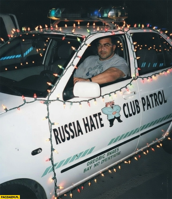 Russia hate club patrol edycja świąteczna lampki choinkowe