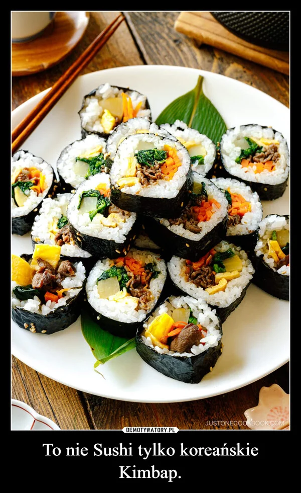 To nie Sushi tylko koreańskie Kimbap.