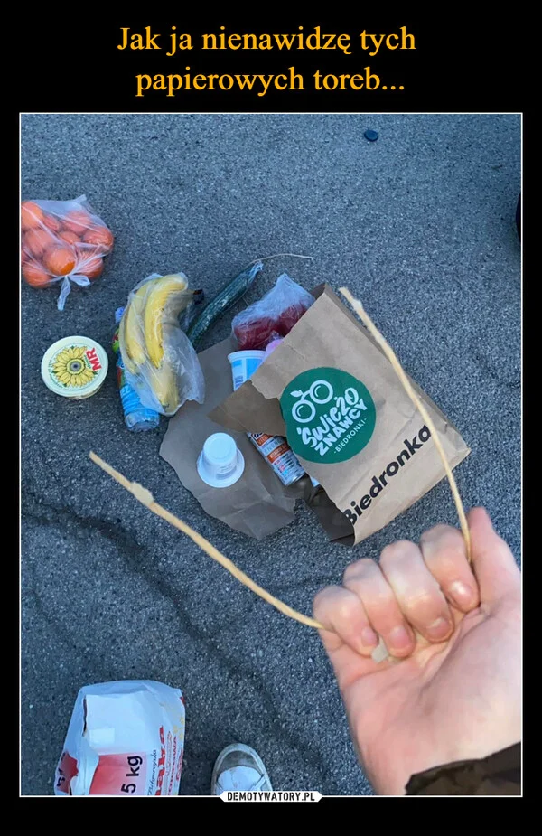 
    Jak ja nienawidzę tych papierowych toreb...