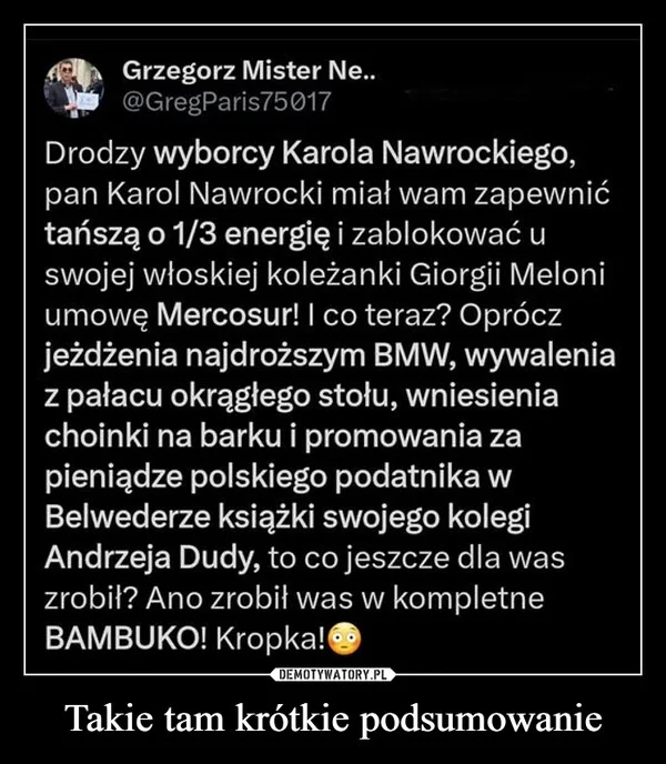 Takie tam krótkie podsumowanie