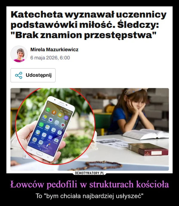
    Łowców pedofili w strukturach kościoła