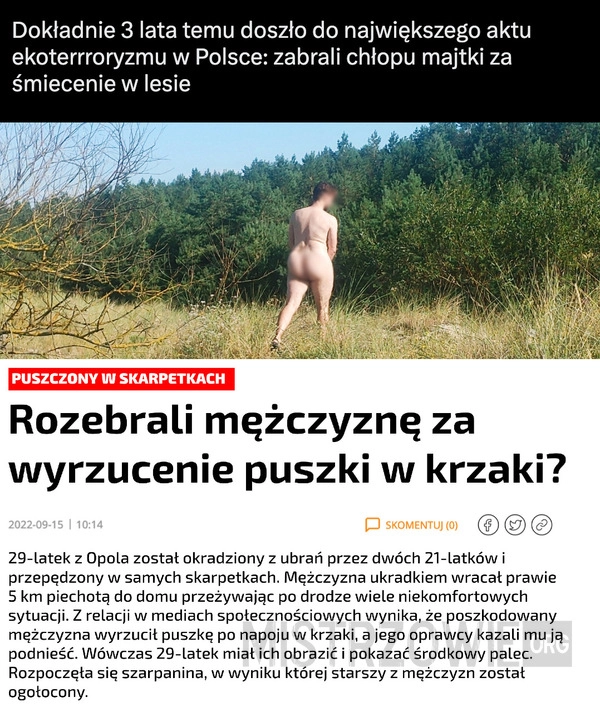 Trzecia rocznica ekoterroryzmu