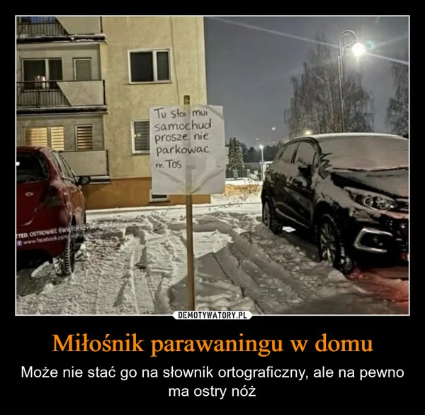 Miłośnik parawaningu w domu