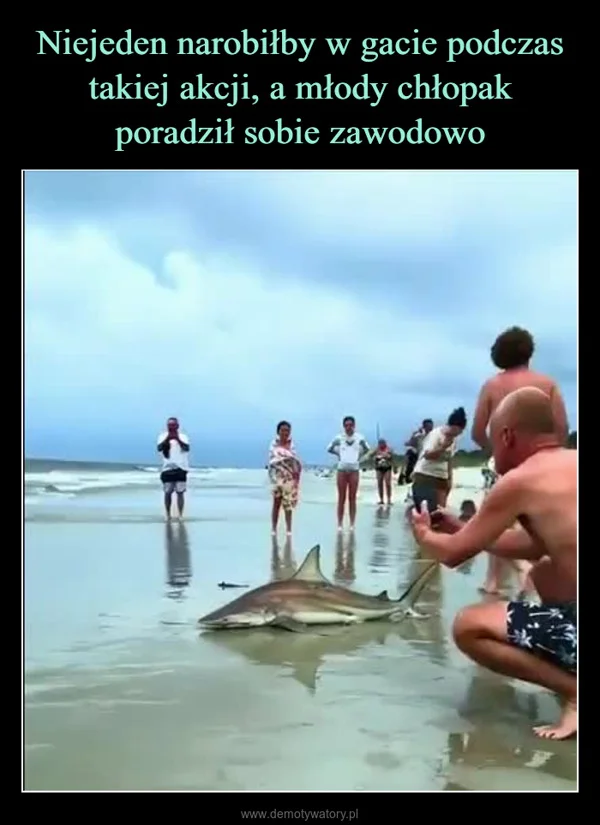 Niejeden narobiłby w gacie podczas takiej akcji, a młody chłopak poradził sobie zawodowo