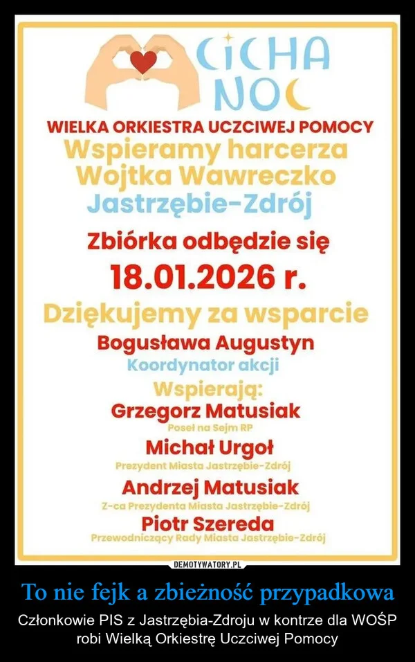 To nie fejk a zbieżność przypadkowa