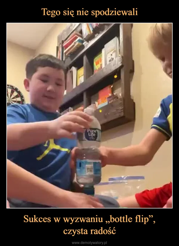 Tego się nie spodziewali Sukces w wyzwaniu „bottle flip”, czysta radość