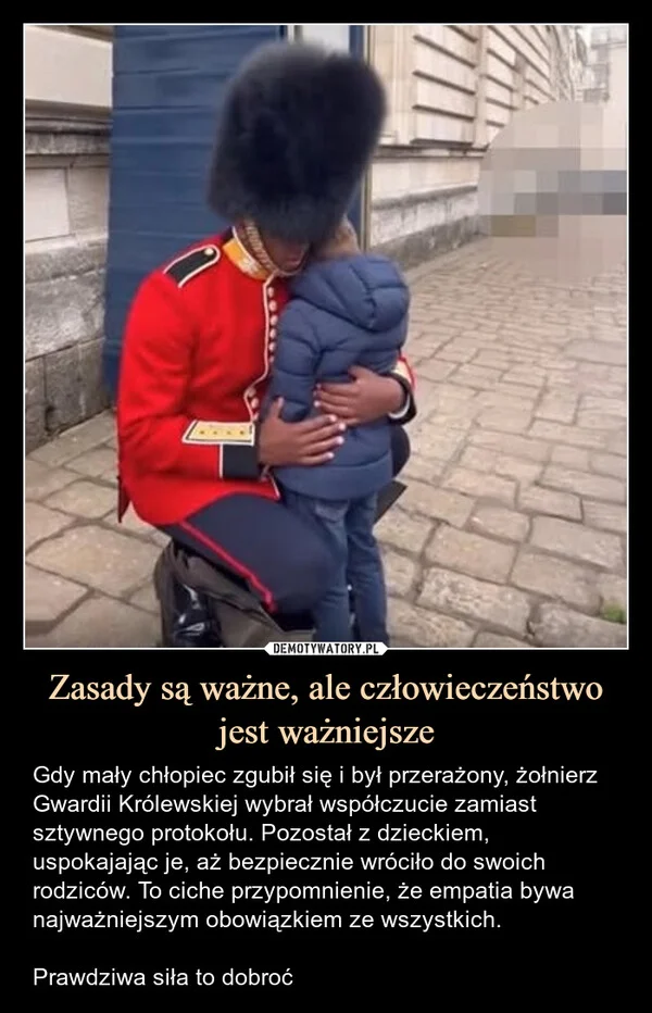 Zasady są ważne, ale człowieczeństwo jest ważniejsze