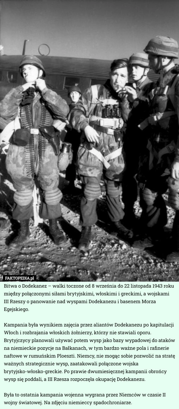 Bitwa o Dodekanez – walki toczone od 8 września do 22 listopada 1943 roku