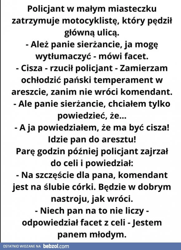 Policjant ma przechlapane 