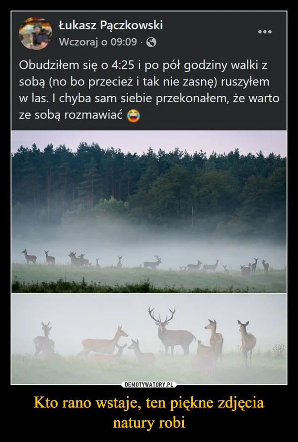 
    Kto rano wstaje, ten piękne zdjęcia natury robi