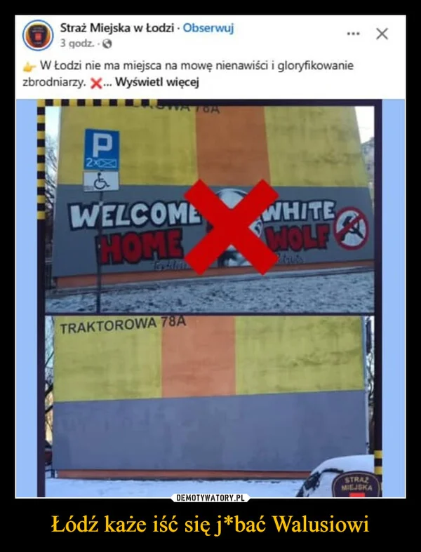 Łódź każe iść się j*bać Walusiowi