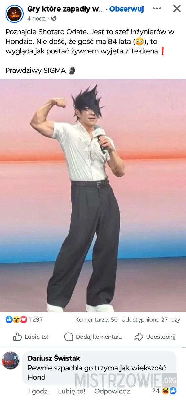 Pewnie szpachla go trzyma