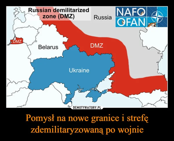 Pomysł na nowe granice i strefę zdemilitaryzowaną po wojnie