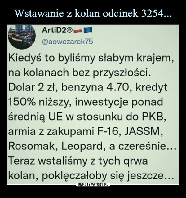 Wstawanie z kolan odcinek 3254...