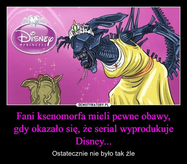 
    Fani ksenomorfa mieli pewne obawy, gdy okazało się, że serial wyprodukuje Disney...