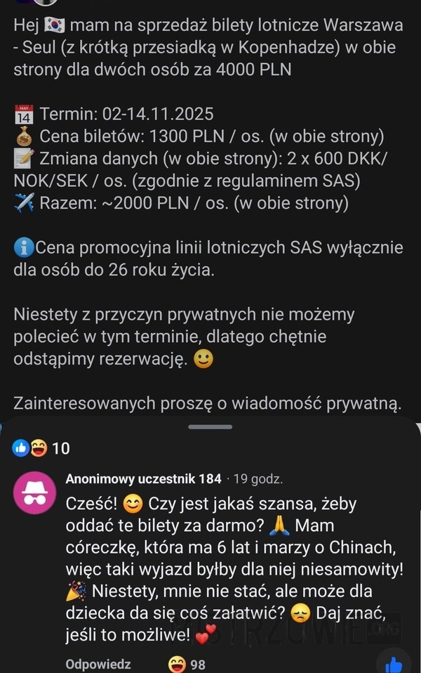 To gdzie chce lecieć?