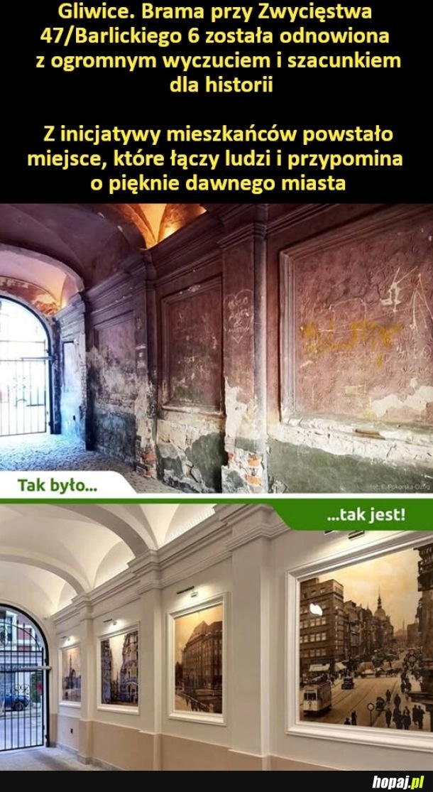 Odnowiona brama w Gliwicach