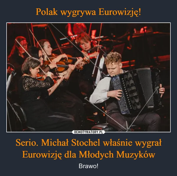 Polak wygrywa Eurowizję! Serio. Michał Stochel właśnie wygrał Eurowizję dla Młodych Muzyków