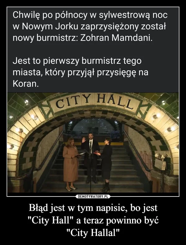 Błąd jest w tym napisie, bo jest 