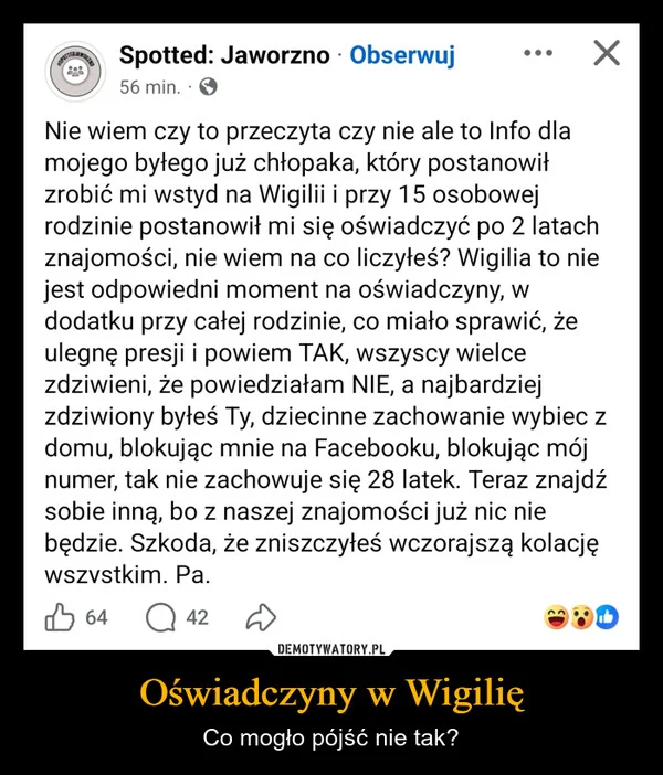 
    Oświadczyny w Wigilię
