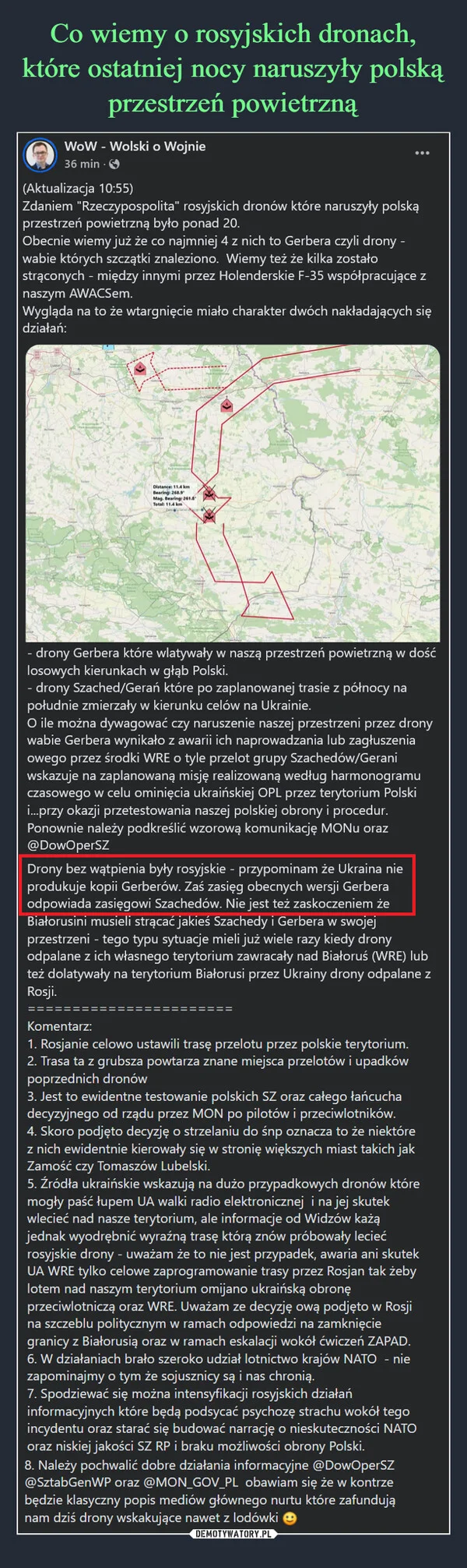 
    Co wiemy o rosyjskich dronach, które ostatniej nocy naruszyły polską przestrzeń powietrzną