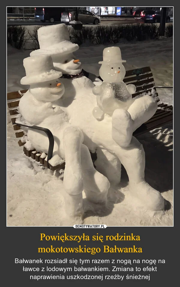 
    Powiększyła się rodzinka mokotowskiego Bałwanka