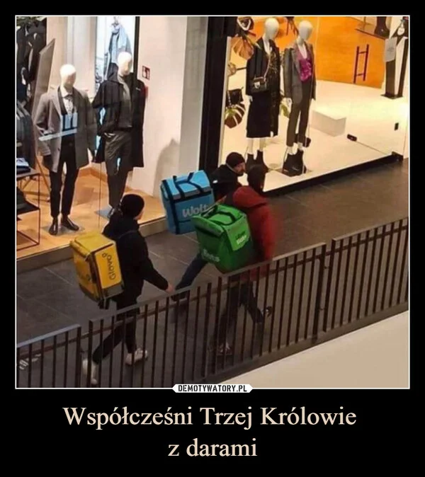 Współcześni Trzej Królowie z darami