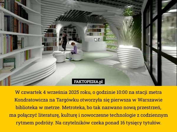 
    W czwartek 4 września 2025 roku, o godzinie 10:00 na stacji metra Kondratowicza