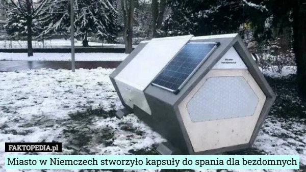 Miasto w Niemczech stworzyło kapsuły do ​​spania dla bezdomnych