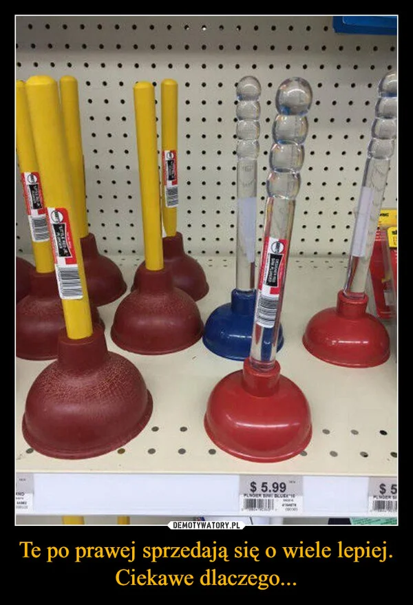 Te po prawej sprzedają się o wiele lepiej. Ciekawe dlaczego...