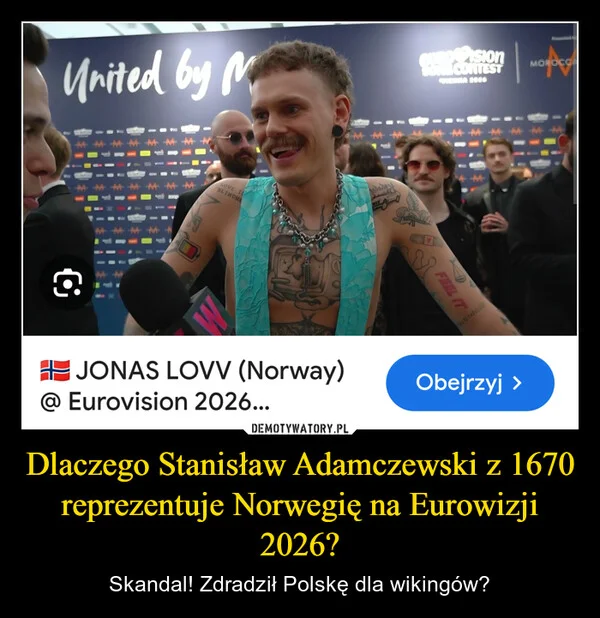 
    Dlaczego Stanisław Adamczewski z 1670 reprezentuje Norwegię na Eurowizji 2026?