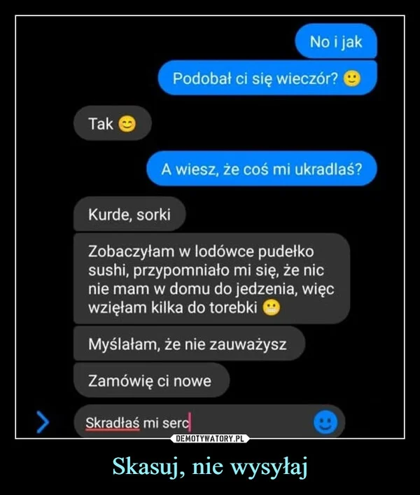 Skasuj, nie wysyłaj