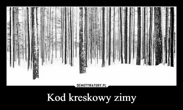 Kod kreskowy zimy