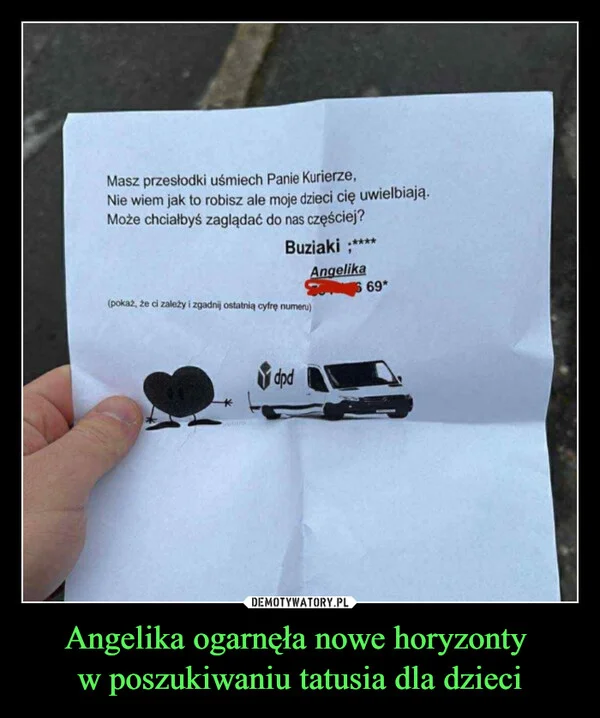 
    Angelika ogarnęła nowe horyzonty w poszukiwaniu tatusia dla dzieci