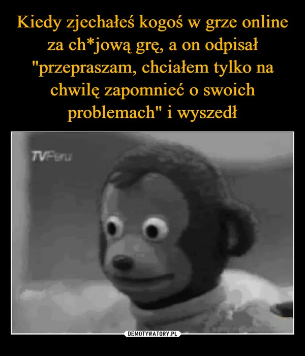 
    Kiedy zjechałeś kogoś w grze online za ch*jową grę, a on odpisał 