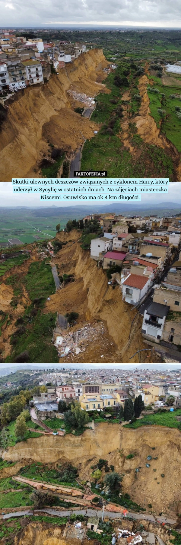 
    Skutki ulewnych deszczów związanych z cyklonem Harry, który uderzył w Sycylię